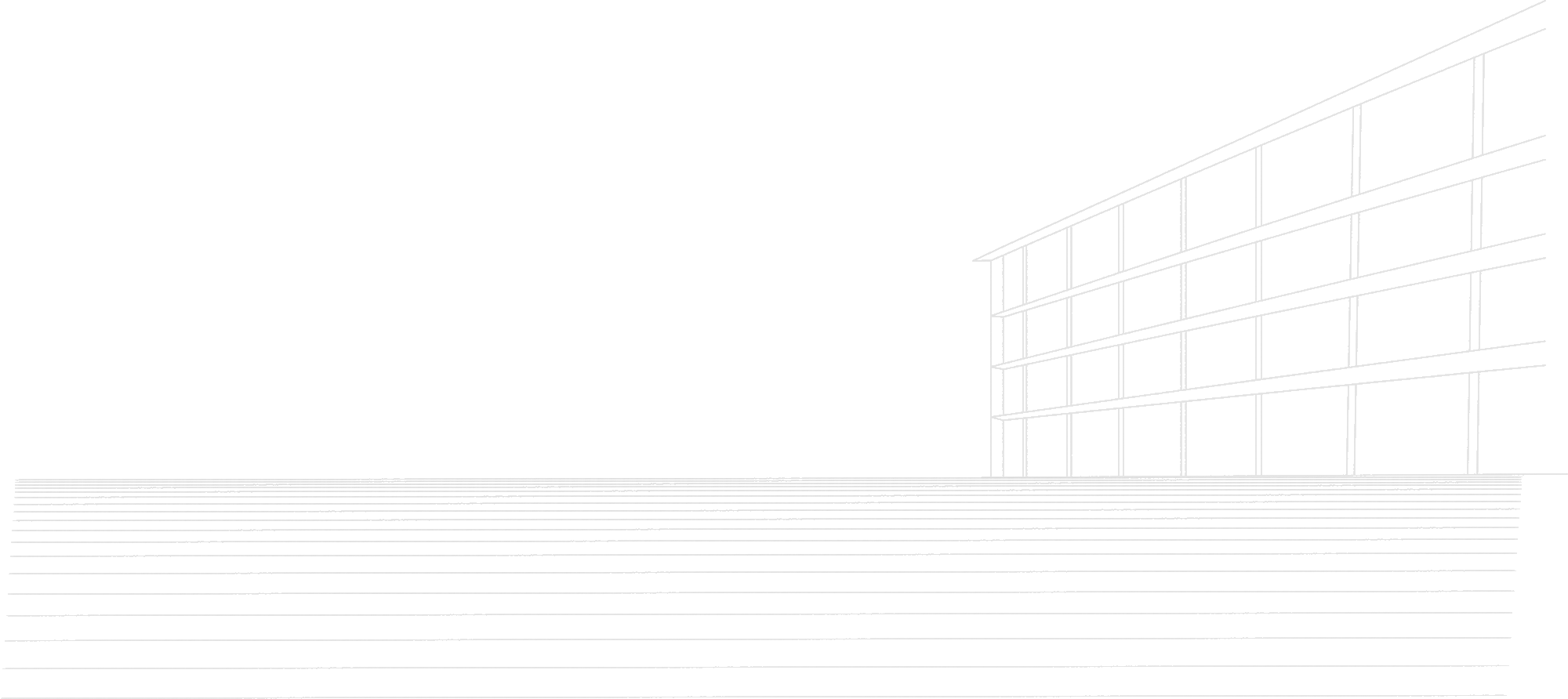 ilustração hotel com deck de madeira